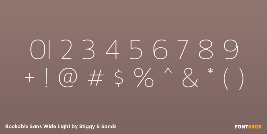 Bookable Sans Wide Light Font Poster #1