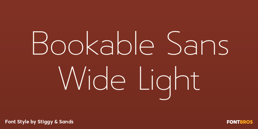Bookable Sans Wide Light Poster