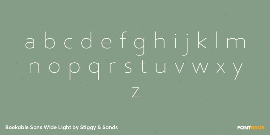 Bookable Sans Wide Light Font Poster #3