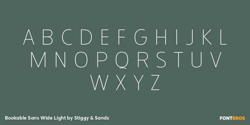 Bookable Sans Wide Light Font Poster #1