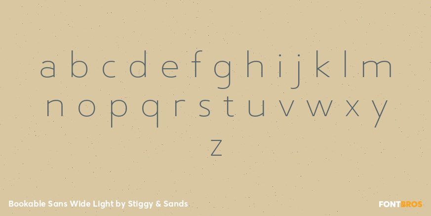 Bookable Sans Wide Light Font Poster #1