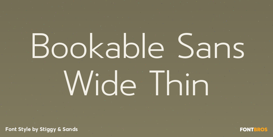 Bookable Sans Wide Thin Poster