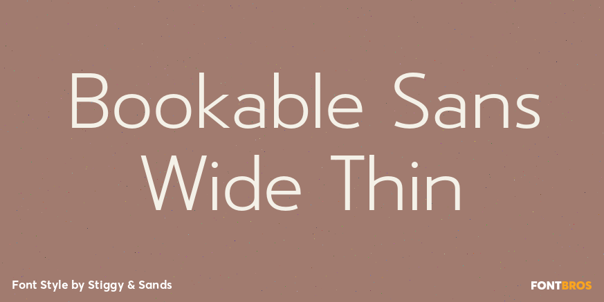 Bookable Sans Wide Thin Poster