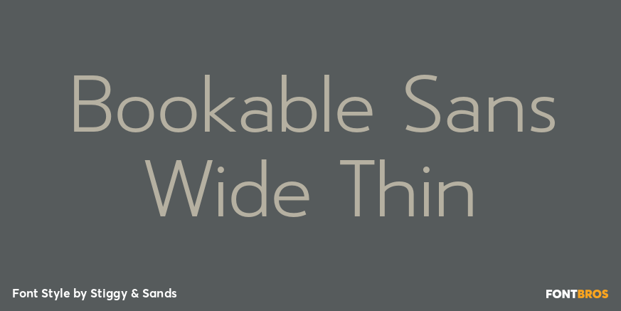 Bookable Sans Wide Thin Poster