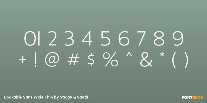 Bookable Sans Wide Thin Font Poster #1