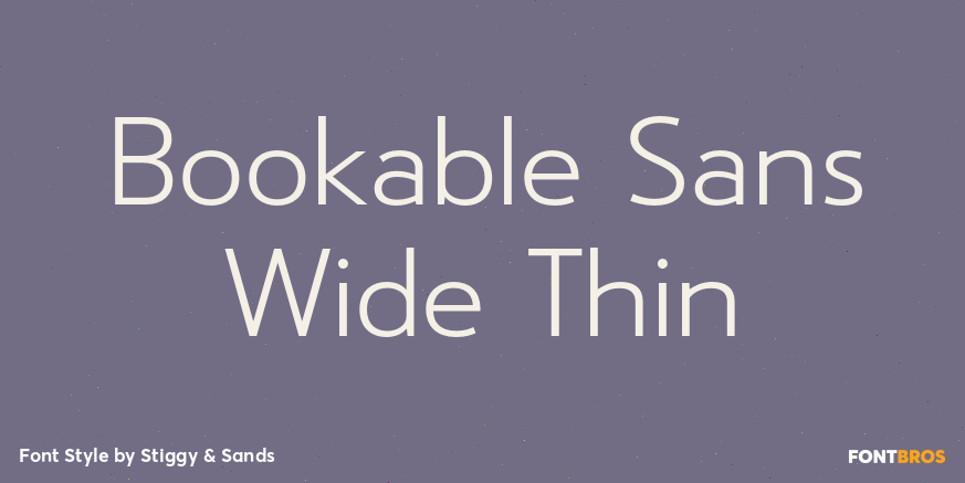 Bookable Sans Wide Thin Poster