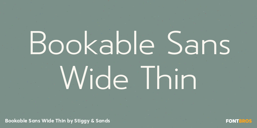 Bookable Sans Wide Thin Poster