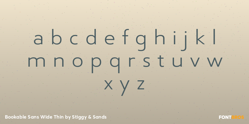 Bookable Sans Wide Thin Font Poster #1