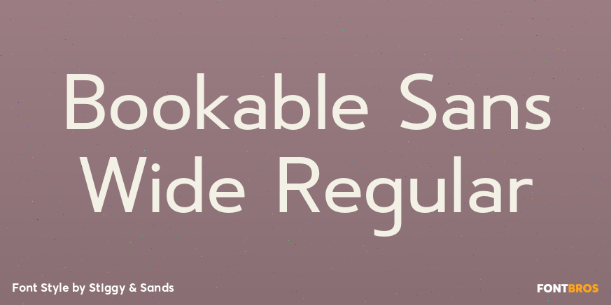 Bookable Sans Wide Regular Poster
