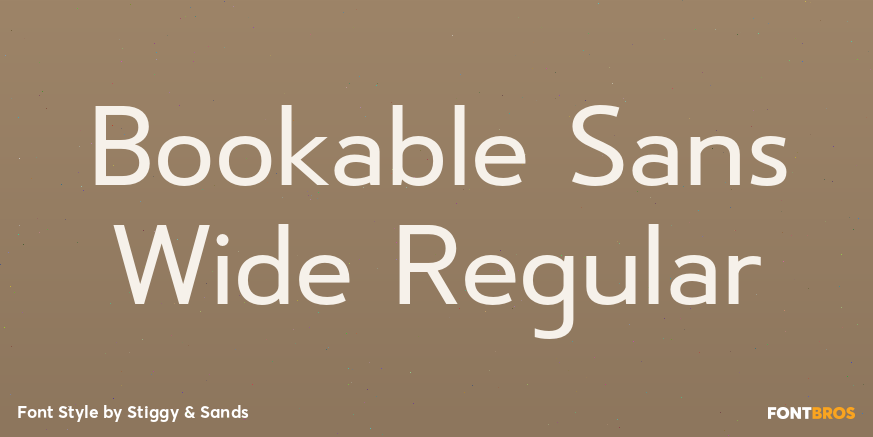 Bookable Sans Wide Regular Poster