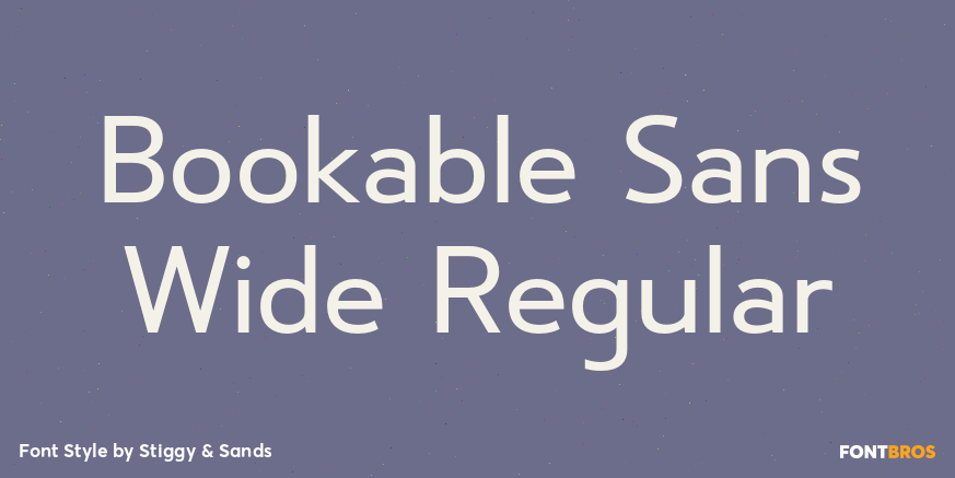 Bookable Sans Wide Regular Poster