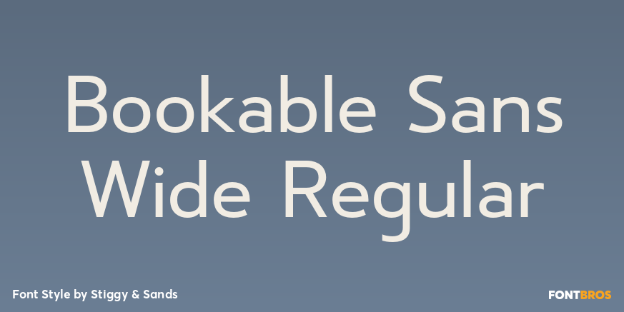Bookable Sans Wide Regular Poster