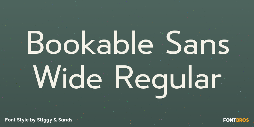 Bookable Sans Wide Regular Poster