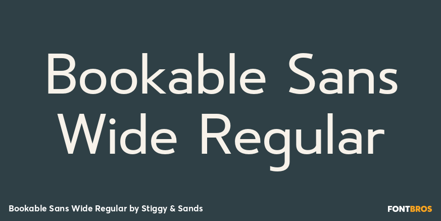 Bookable Sans Wide Regular Poster