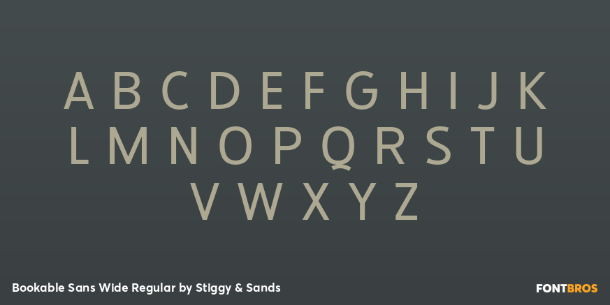 Bookable Sans Wide Regular Font Poster #1