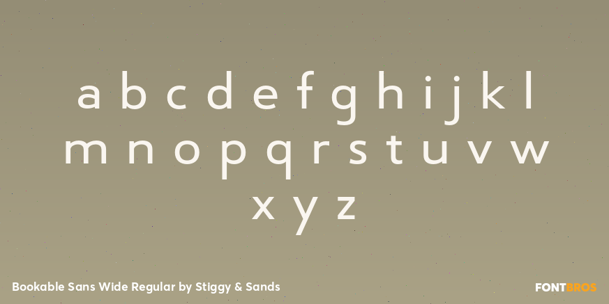 Bookable Sans Wide Regular Font Poster #1