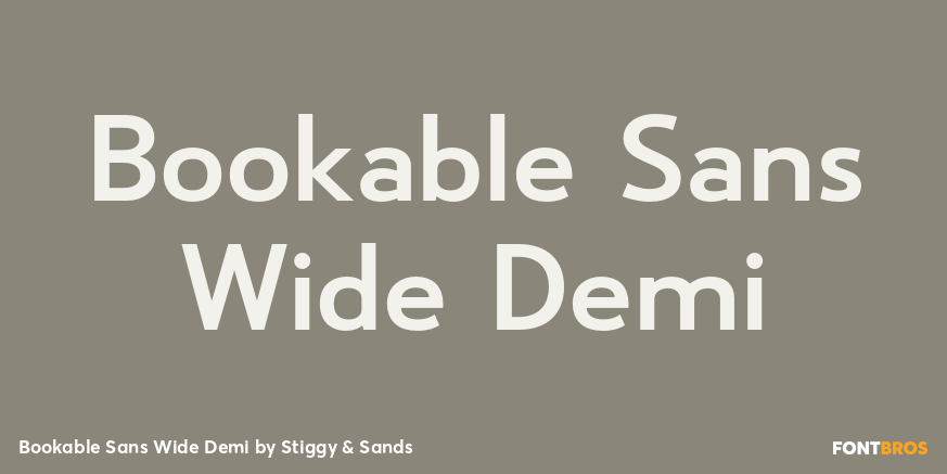 Bookable Sans Wide Demi Poster