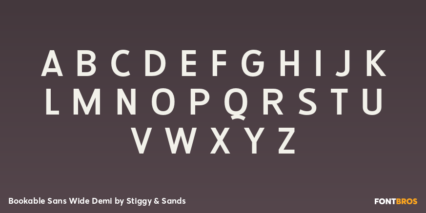 Bookable Sans Wide Demi Font Poster #1