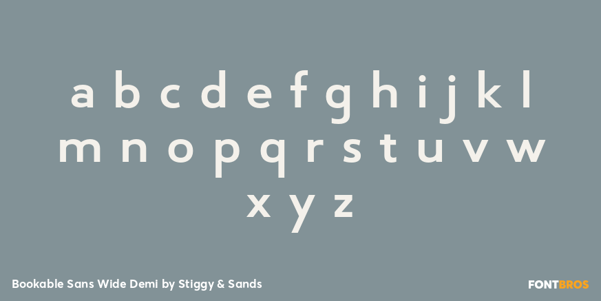 Bookable Sans Wide Demi Font Poster #1