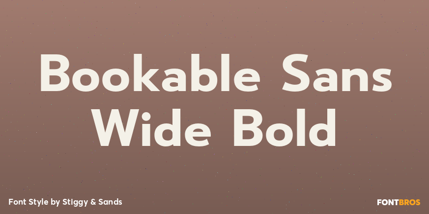 Bookable Sans Wide Bold Poster