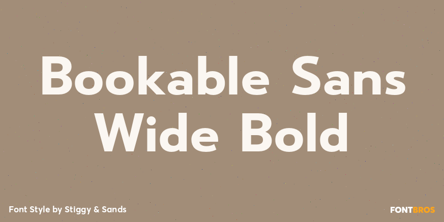 Bookable Sans Wide Bold Poster