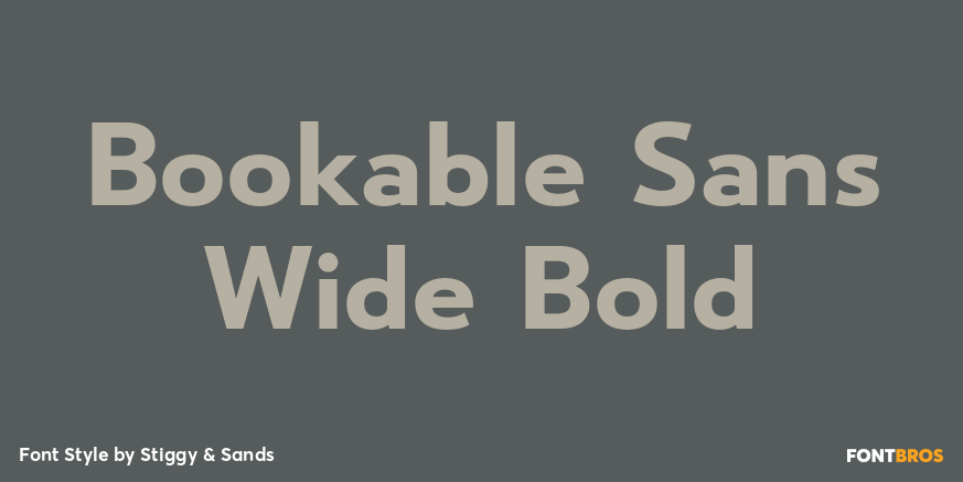 Bookable Sans Wide Bold Poster