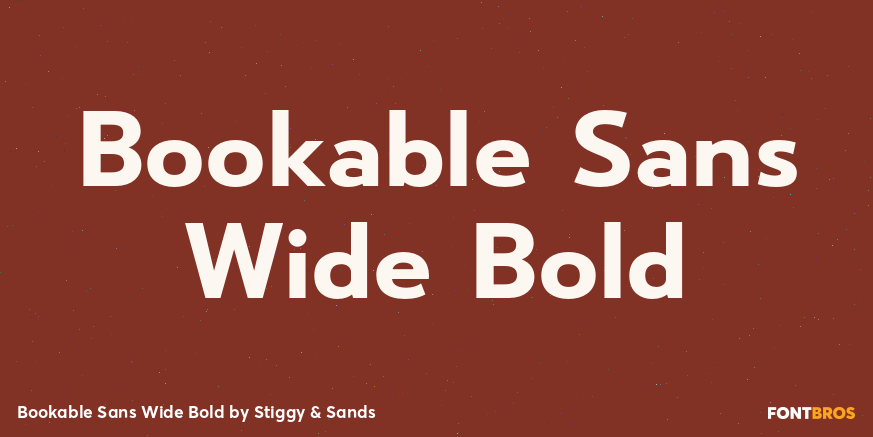 Bookable Sans Wide Bold Poster