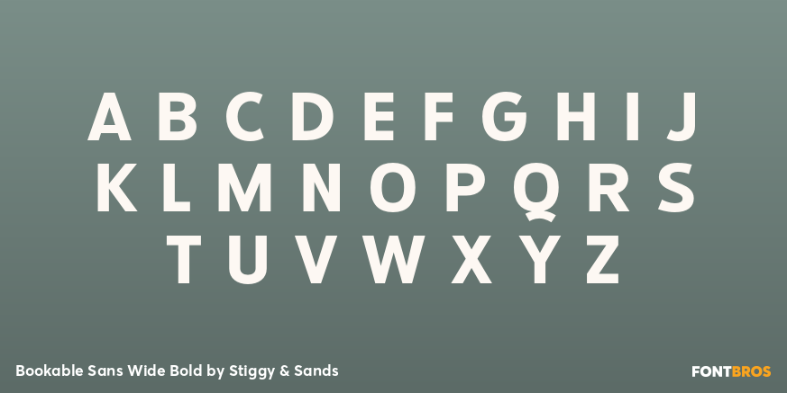 Bookable Sans Wide Bold Font Poster #1