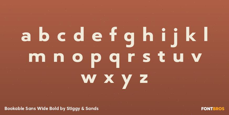 Bookable Sans Wide Bold Font Poster #1