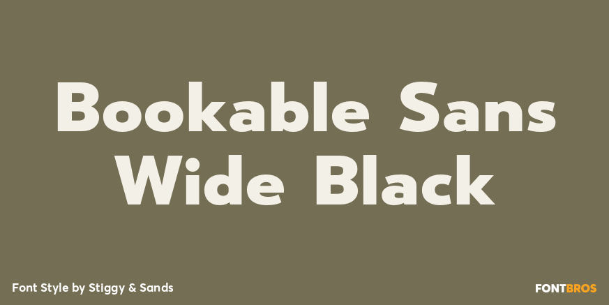 Bookable Sans Wide Black Poster