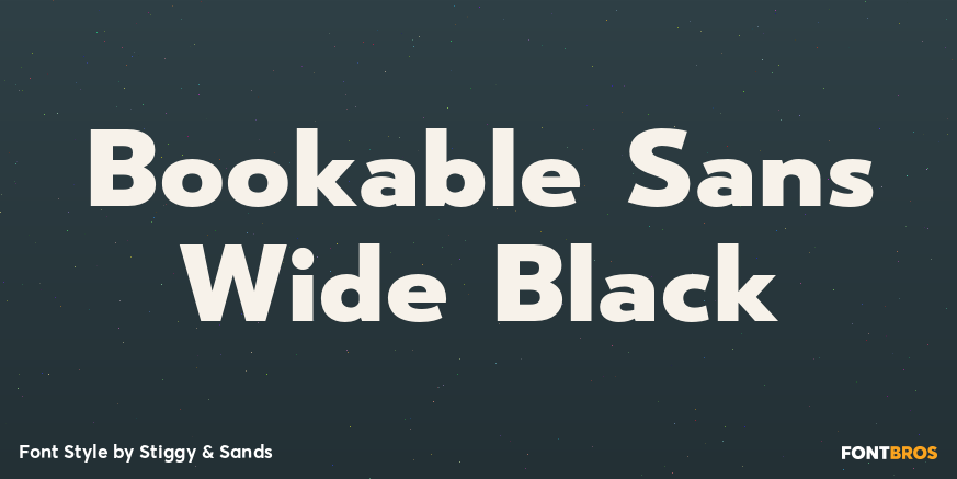 Bookable Sans Wide Black Poster