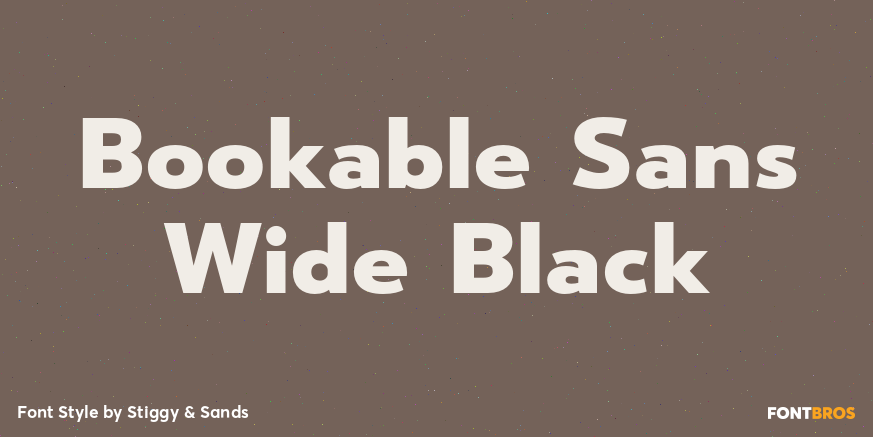 Bookable Sans Wide Black Poster
