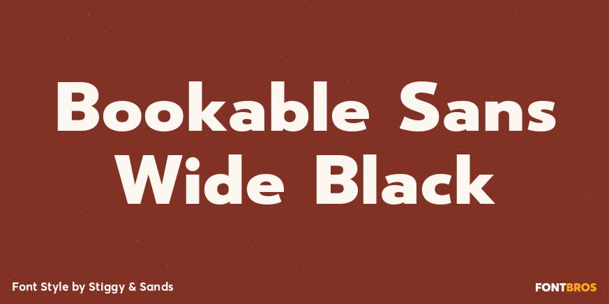 Bookable Sans Wide Black Poster