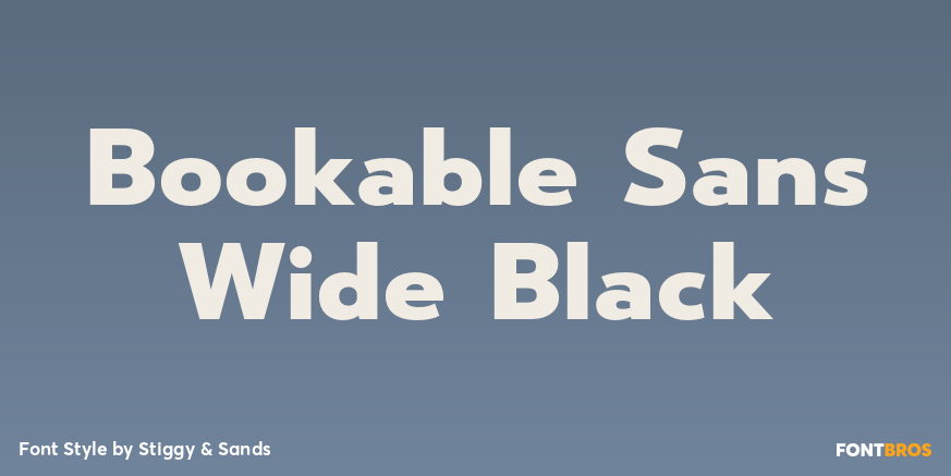 Bookable Sans Wide Black Poster
