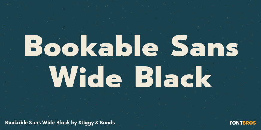 Bookable Sans Wide Black Poster