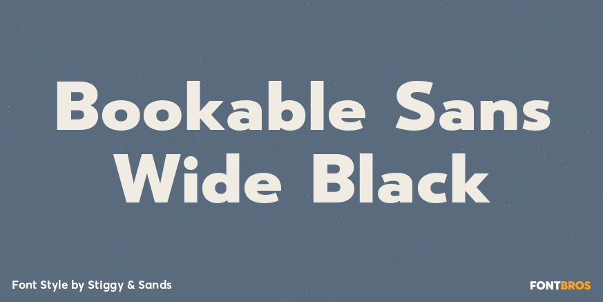 Bookable Sans Wide Black Poster