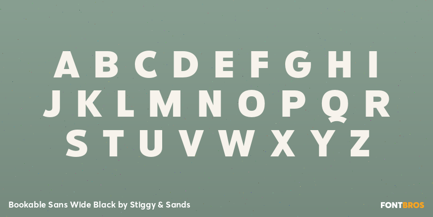 Bookable Sans Wide Black Font Poster #1