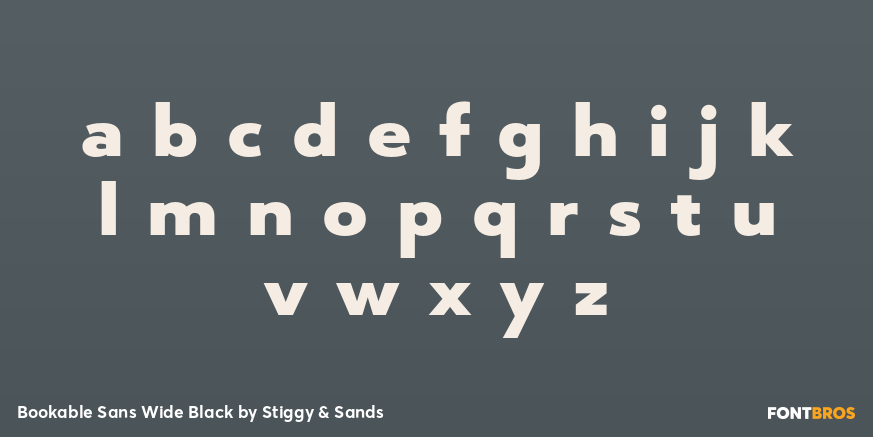 Bookable Sans Wide Black Font Poster #1