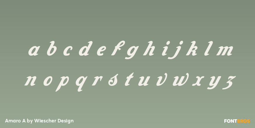 Amaro A Font Poster #3