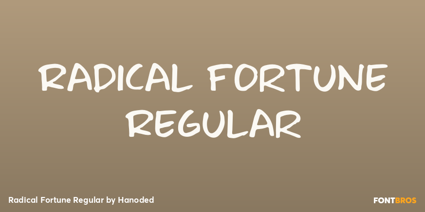 Radical Fortune Regular Font Poster #1