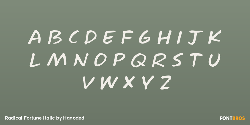 Radical Fortune Italic Font Poster #3