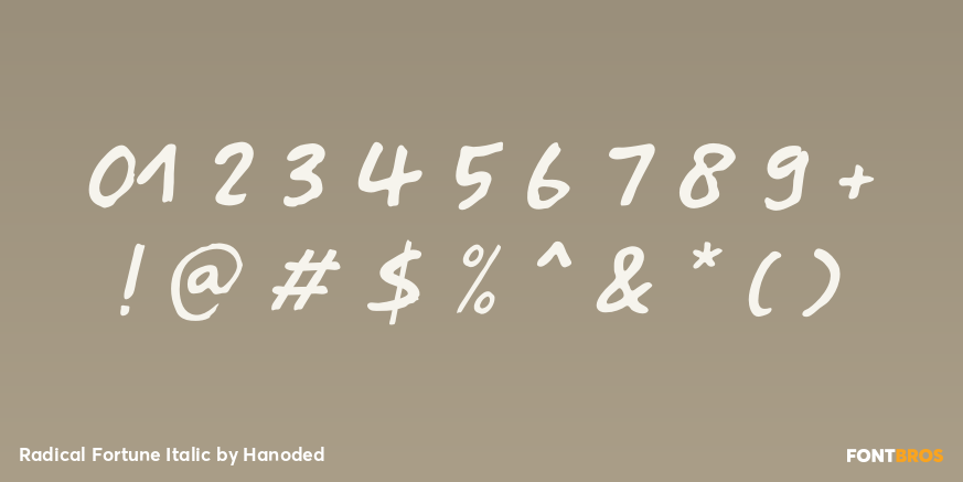 Radical Fortune Italic Font Poster #4