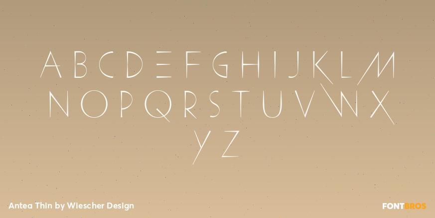 Antea Thin Font Poster #2