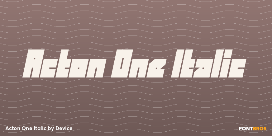 Acton One Italic Font Poster #1