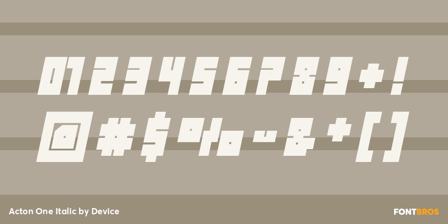 Acton One Italic Font Poster #4