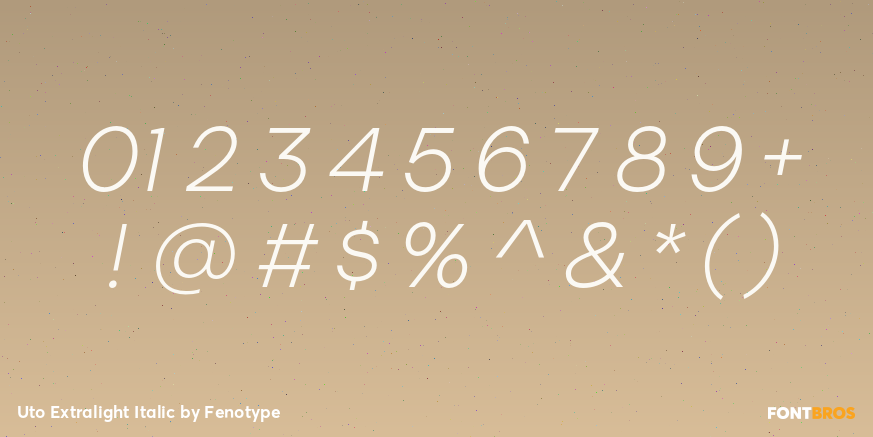 Uto Extralight Italic Font Poster #1