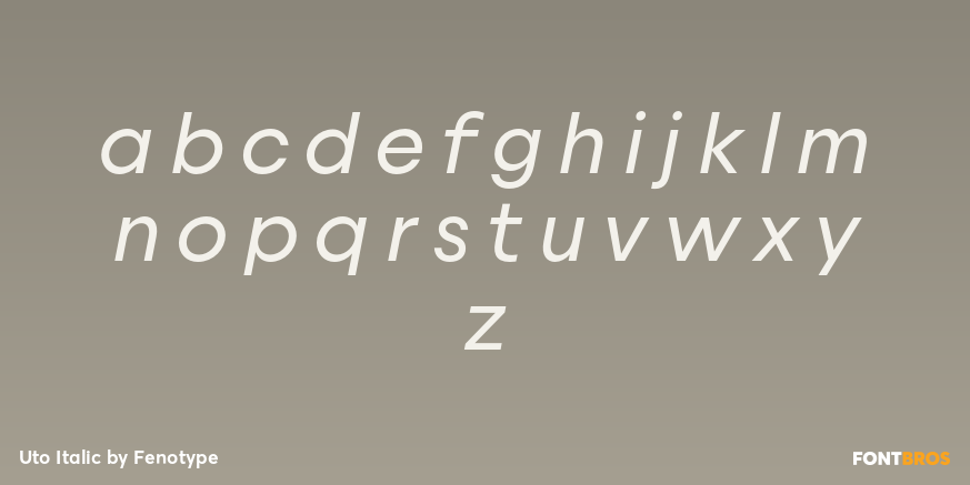 Uto Italic Font Poster #3