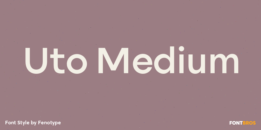 Uto Medium Font Poster #1
