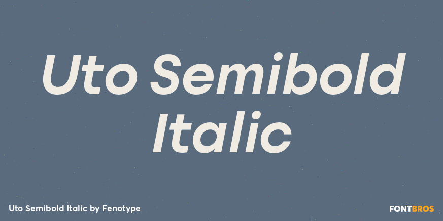 Uto Semibold Italic Font Poster #1