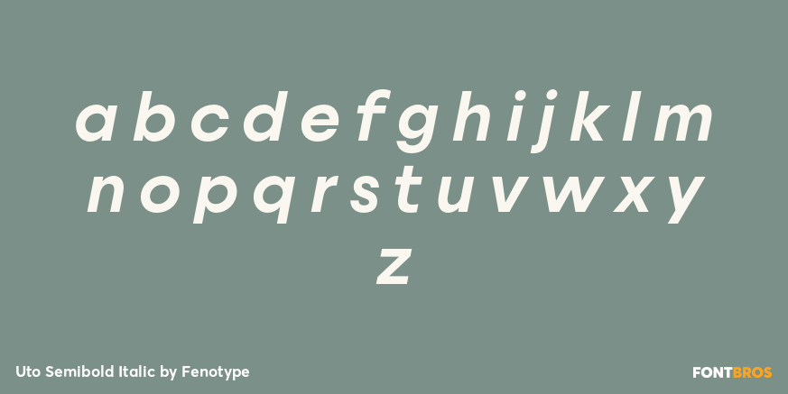 Uto Semibold Italic Font Poster #3